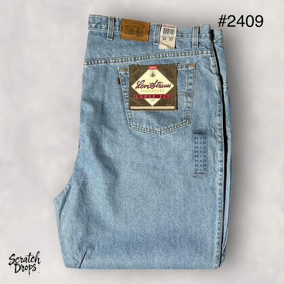 Vintage Levi's Strauss Signature 545 Men's Jeans NWT Deadstock W54 L32 Loose Fit - Picture 1 of 9
